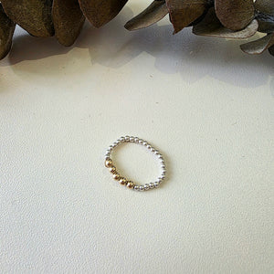 Statement Gold Mixed Metal Ring