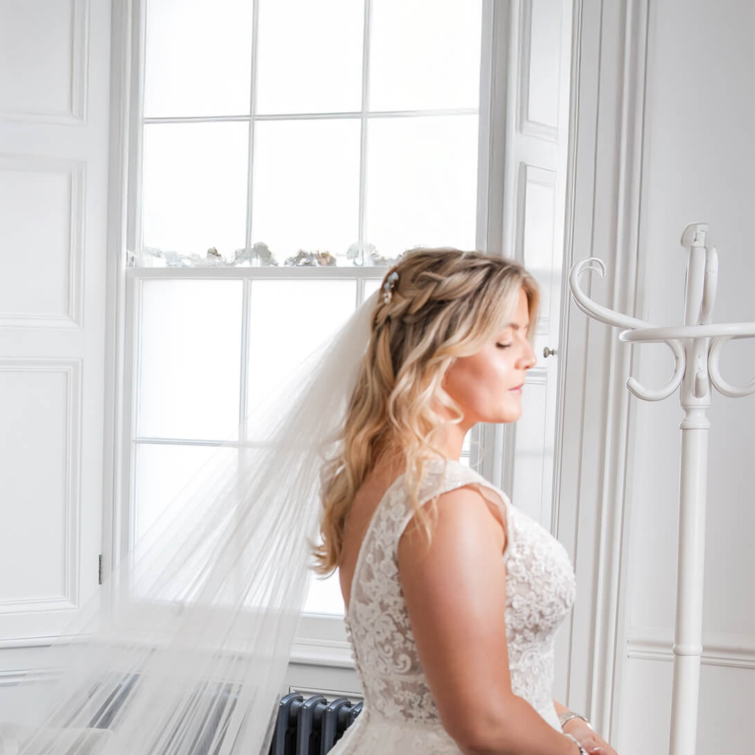 Bride wearing a wedding dress
