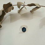 Blue Abalone Cabochon Ring