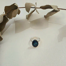 Load image into Gallery viewer, Blue Abalone Cabochon Ring
