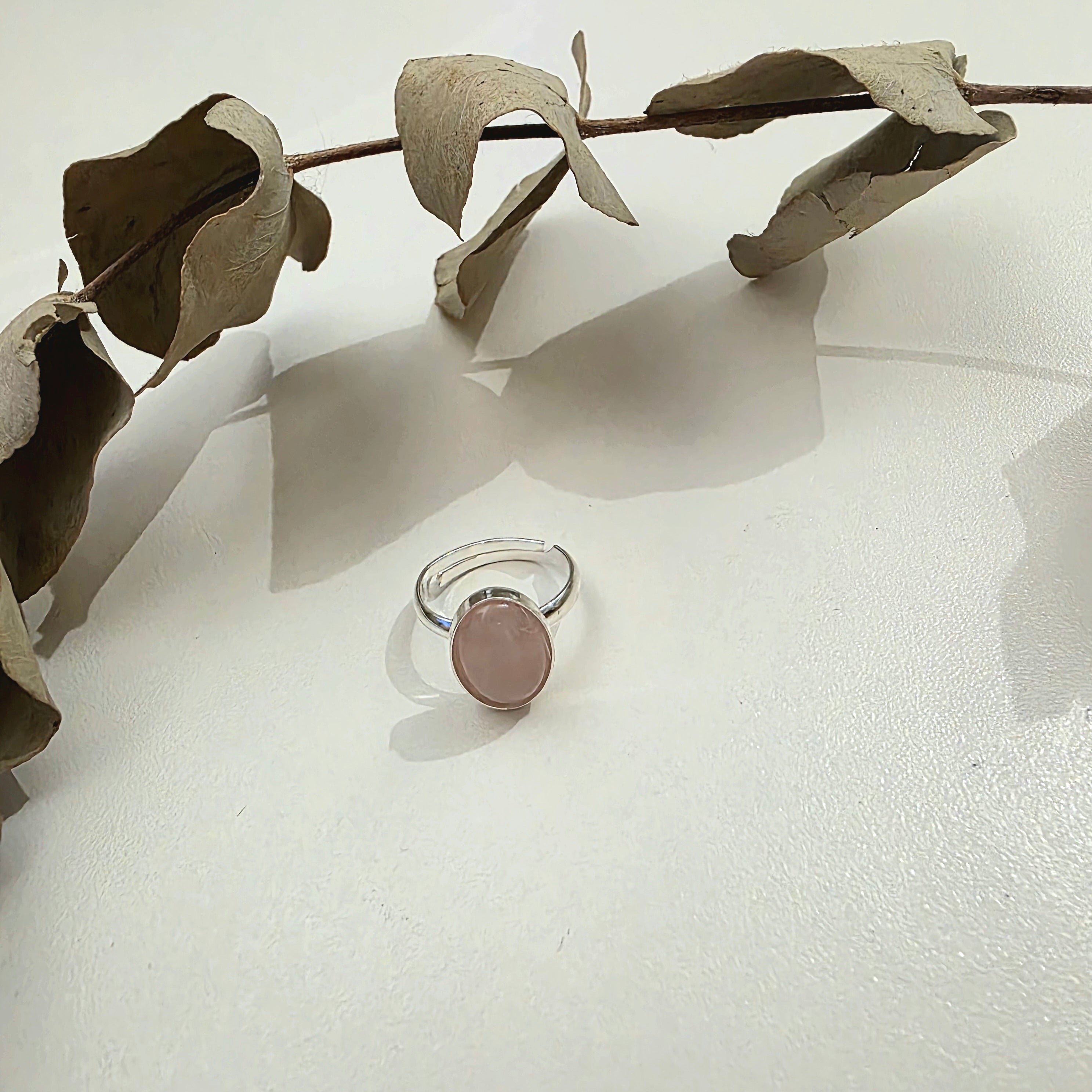 Rose Quartz Cabochon Ring