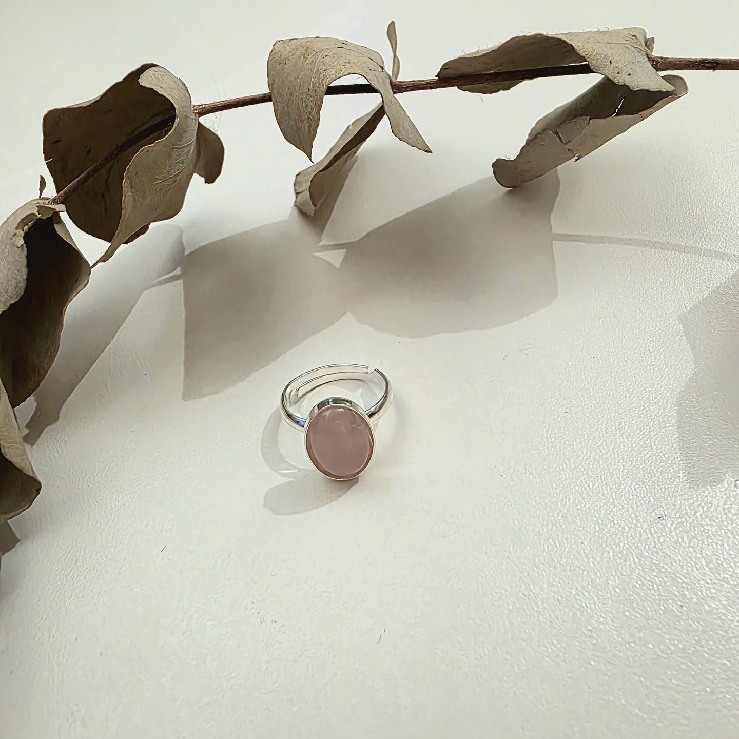 Rose Quartz Cabochon Ring