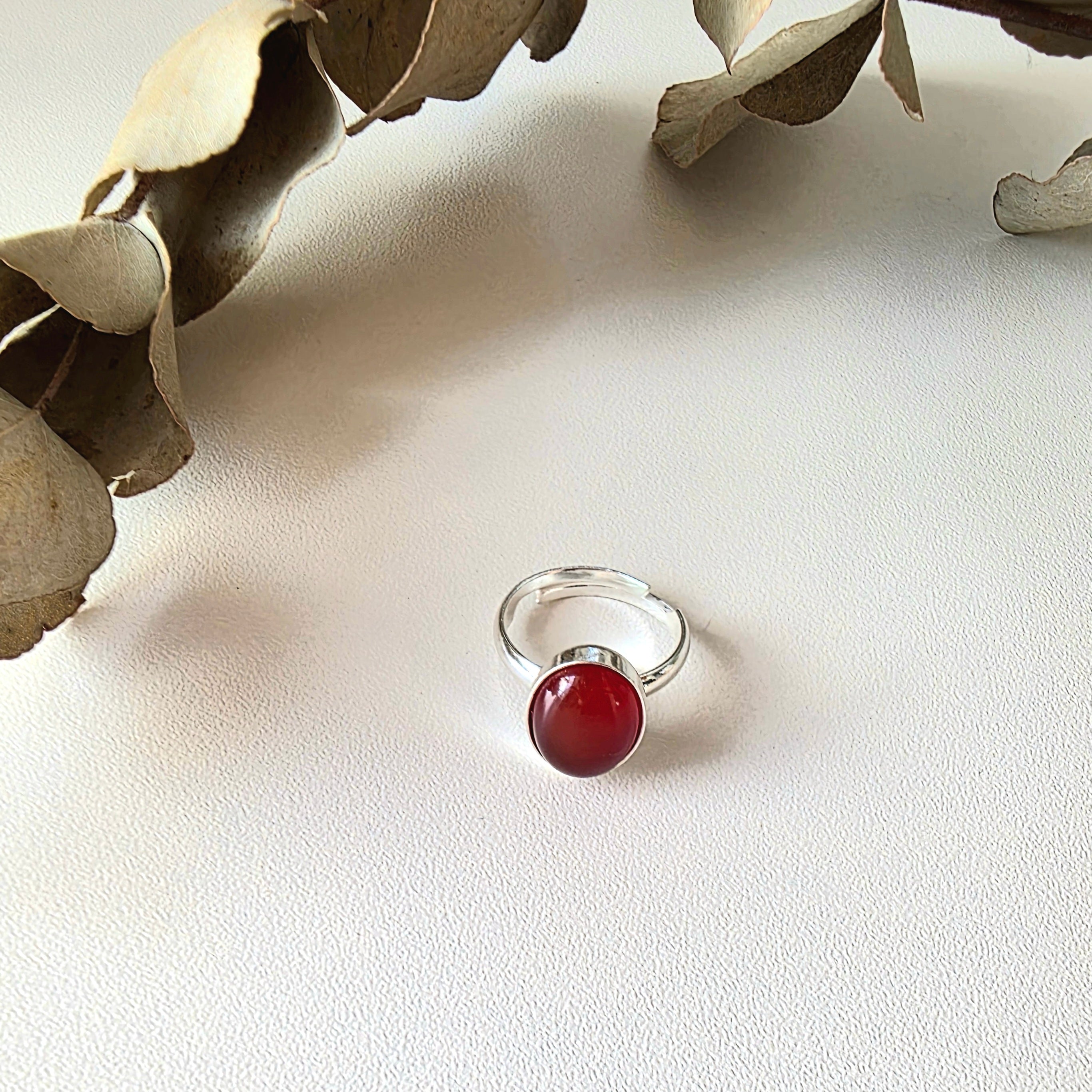 Carnelian Cabochon Ring