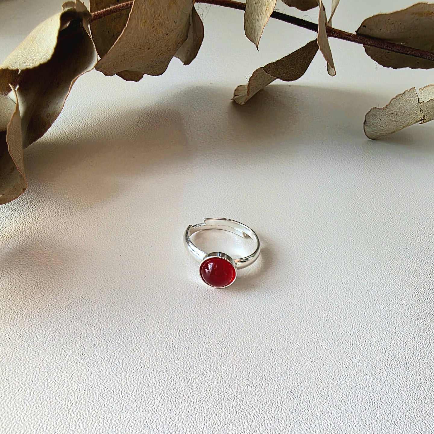 Mini Carnelian Cabochon Ring