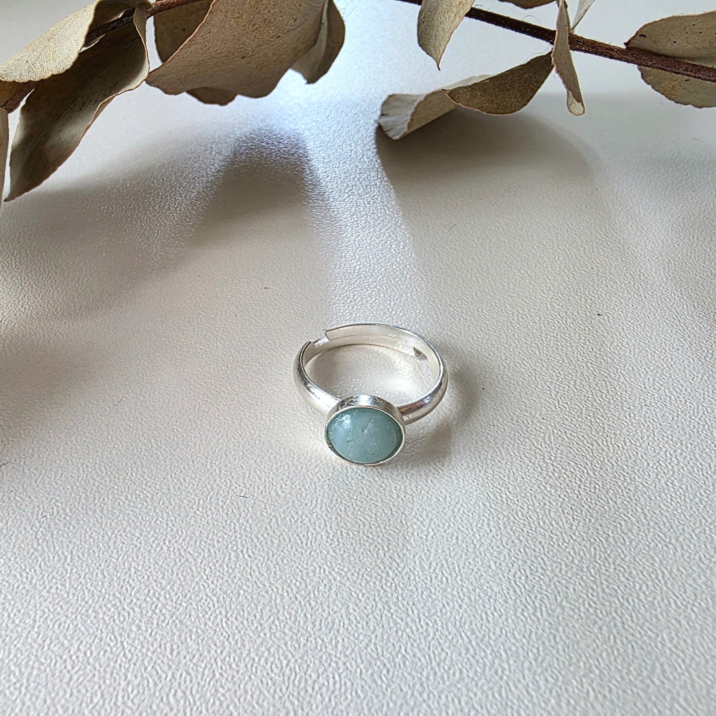 Mini Amazonite Cabochon Ring