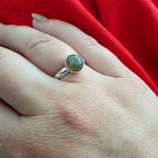 Mini Labradorite Cabochon Ring