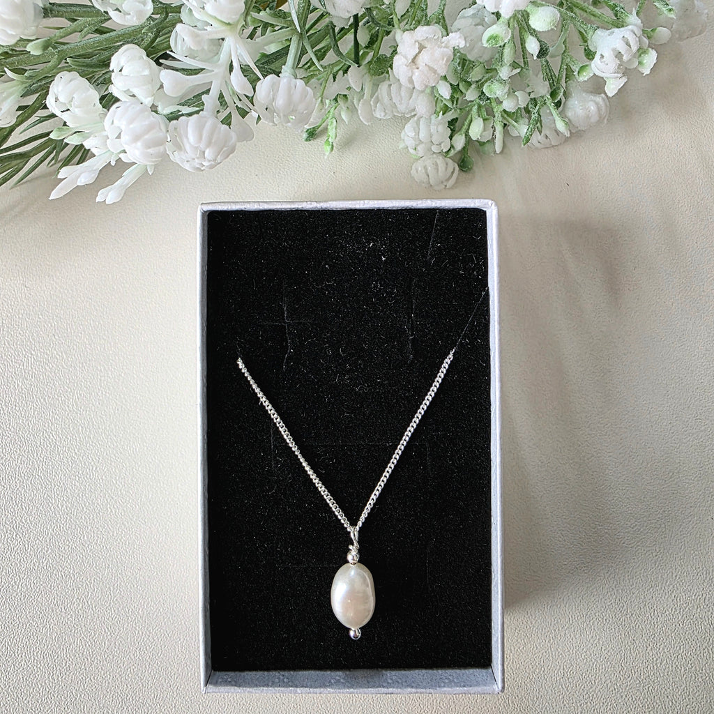 Silver Freshwater Pearl Necklace