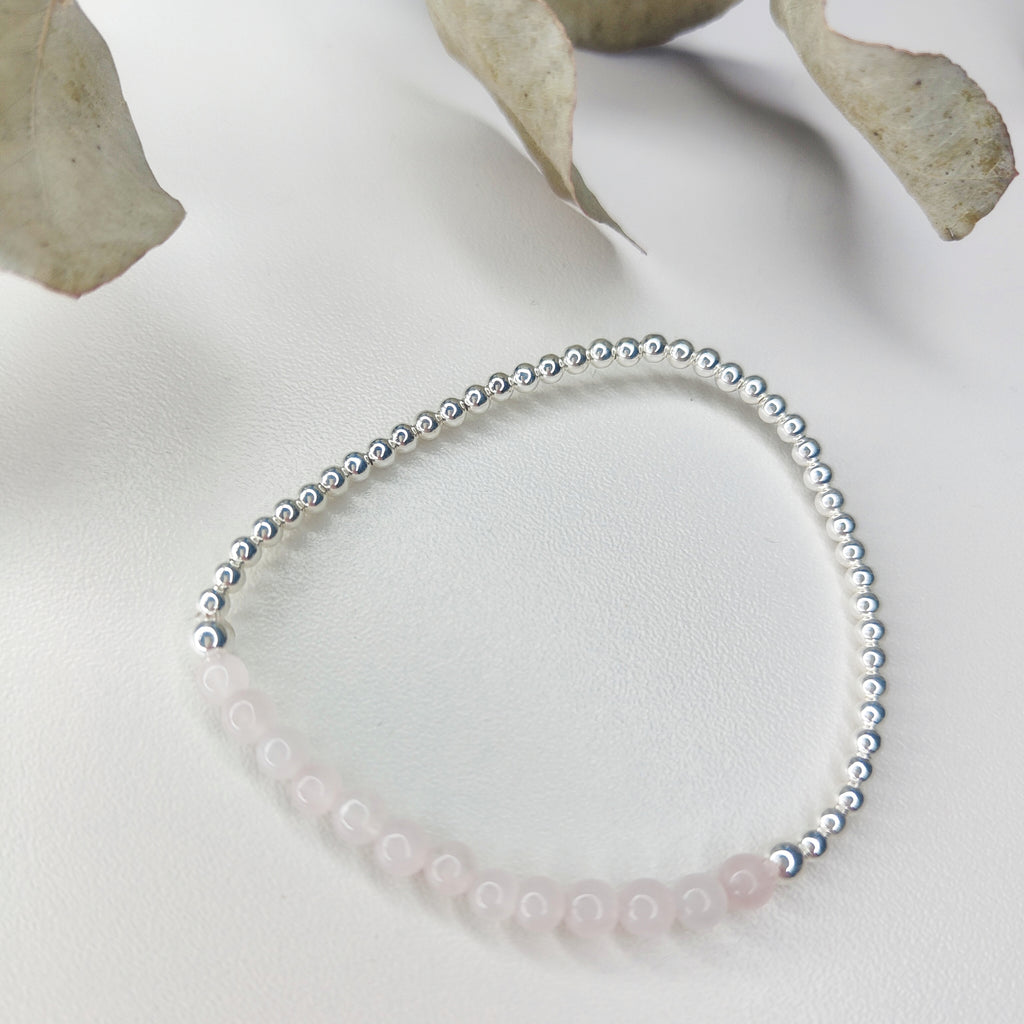 Rose Quartz Half Bracelet