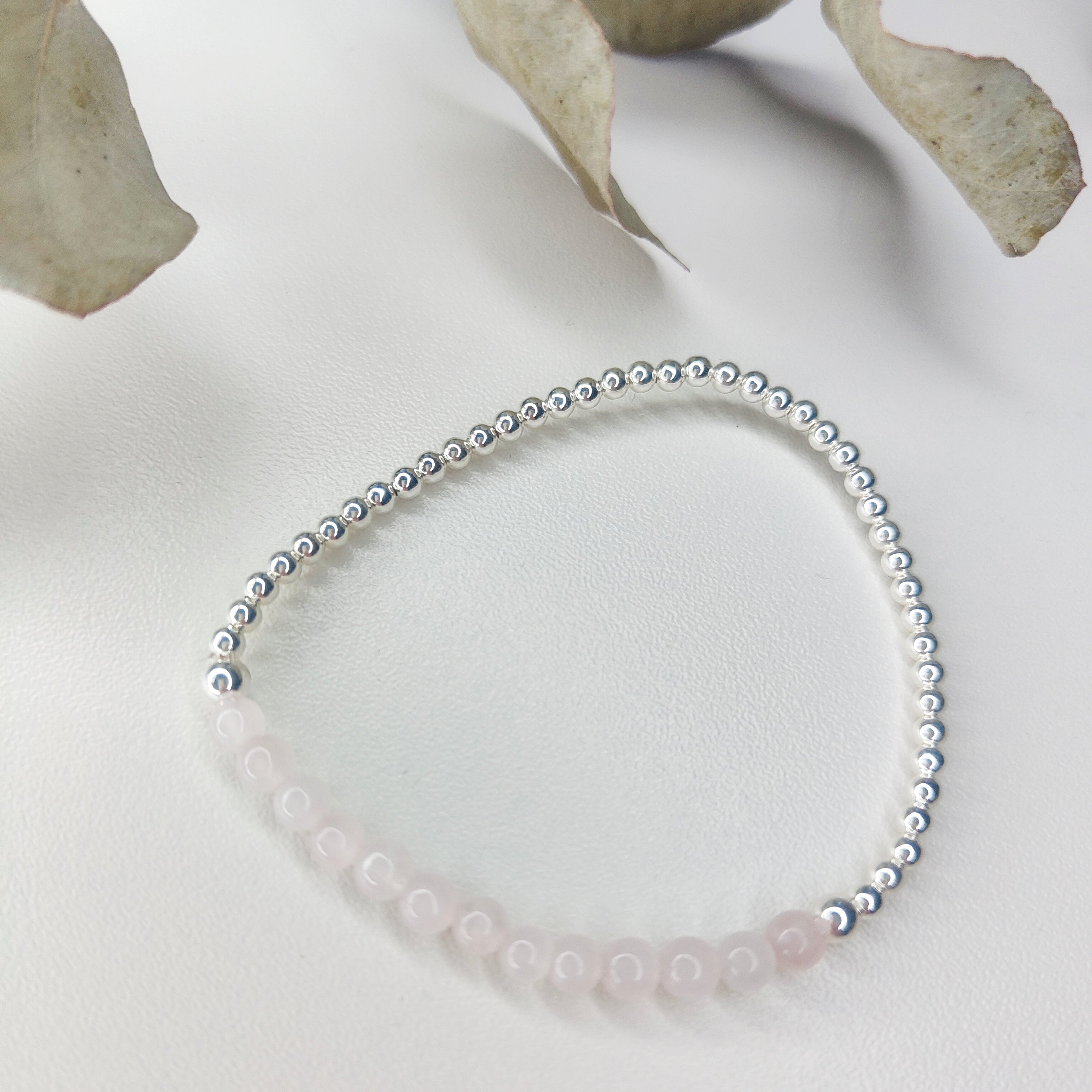Rose Quartz Half Bracelet