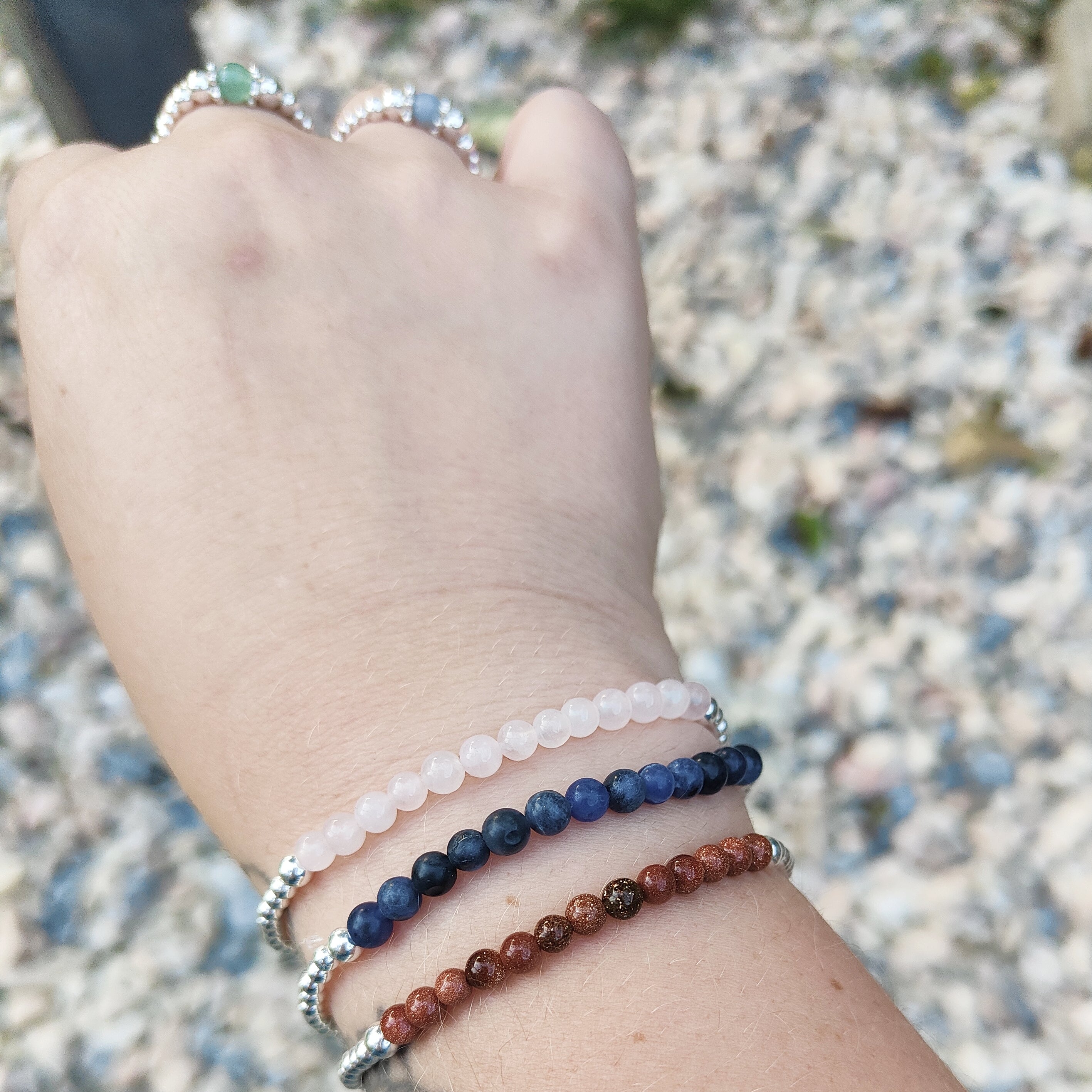 Rose Quartz Half Bracelet