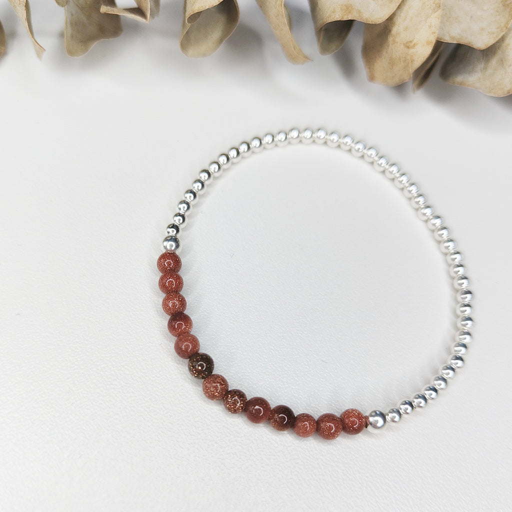 Pumpkin Spice Goldstone Bracelet