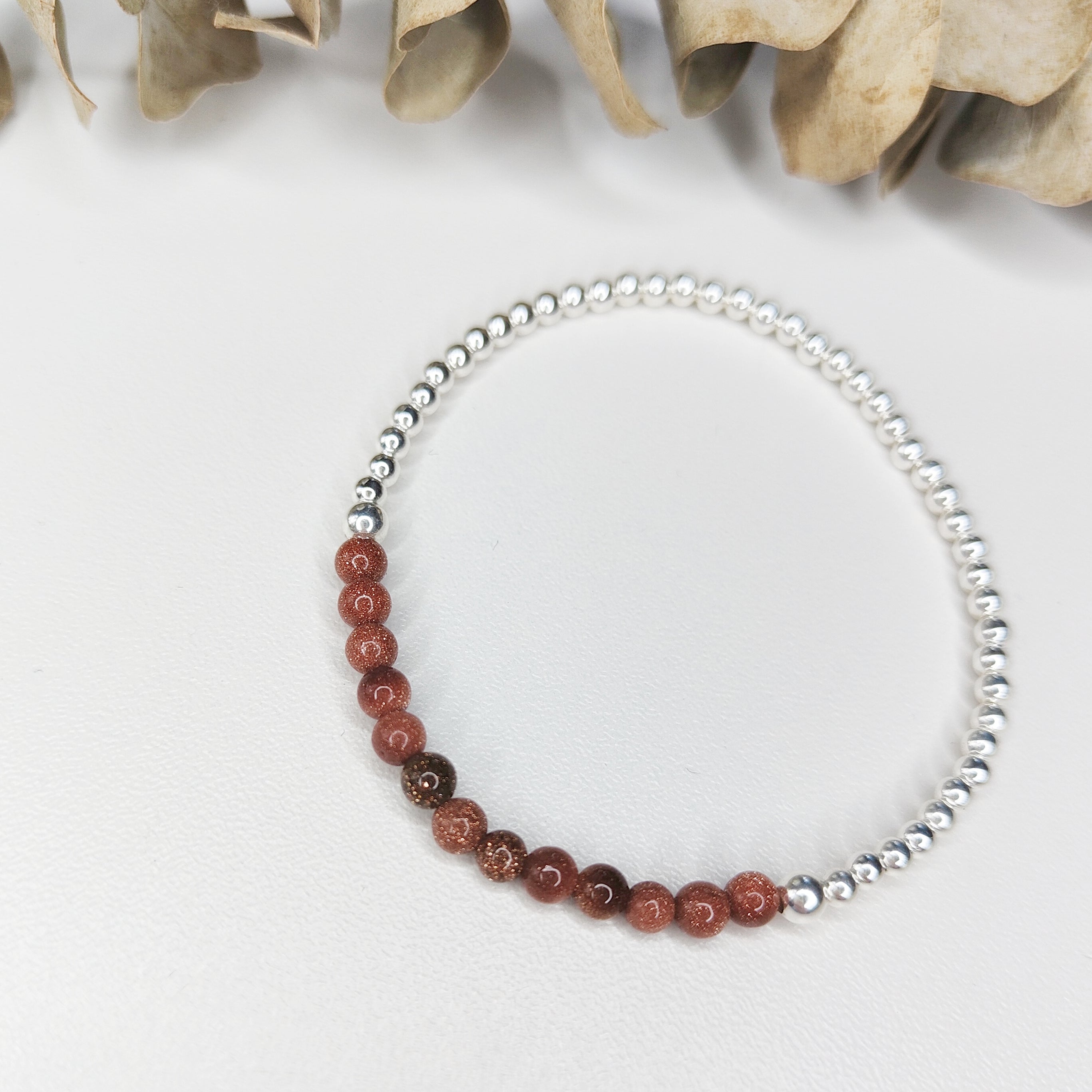 Pumpkin Spice Goldstone Bracelet