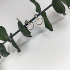 Open Heart French Stud Earrings