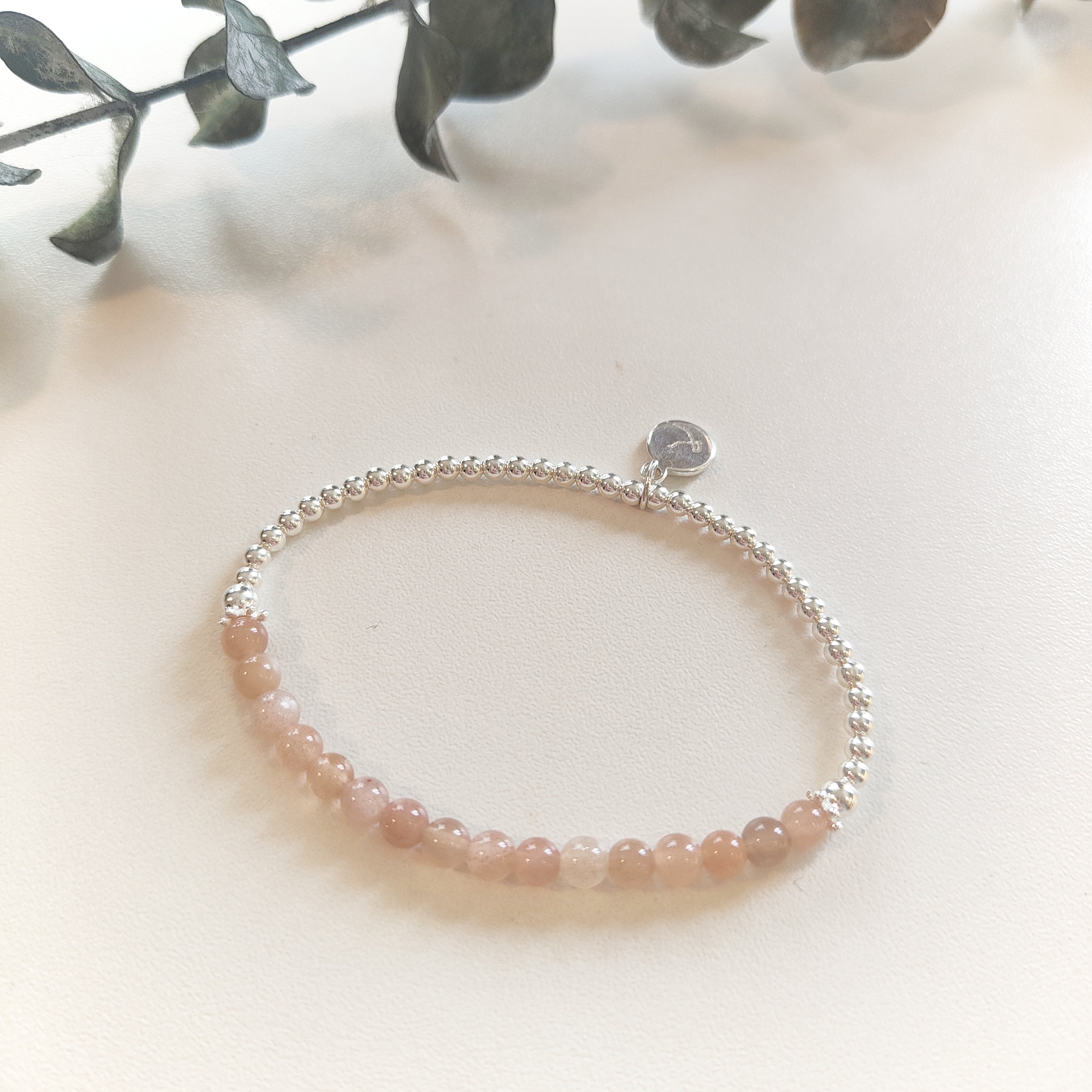 Peach Moonstone Bracelet