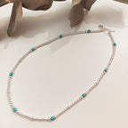 Turquoise Collarbone Necklace