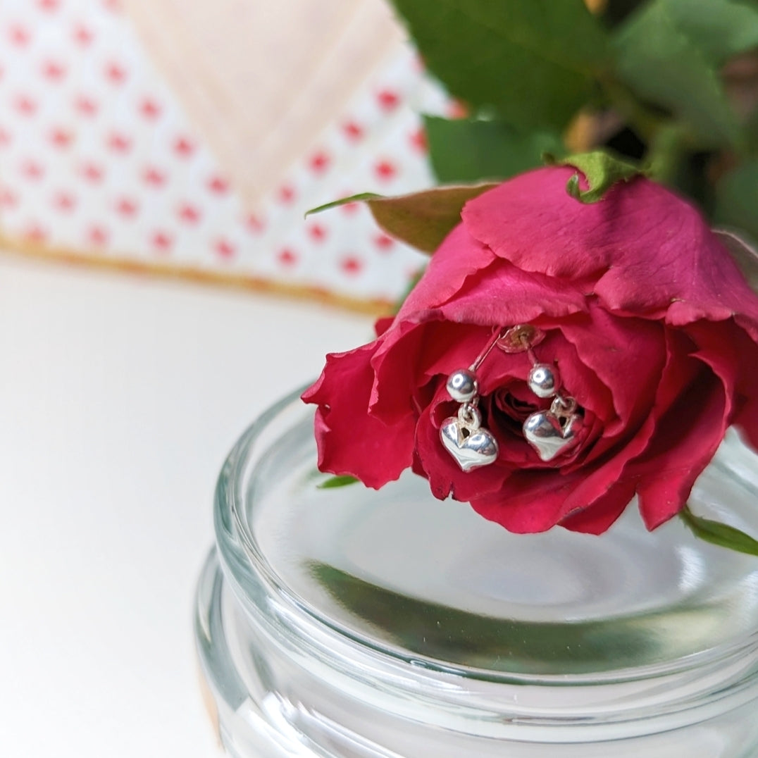Small Heart French Stud Earrings