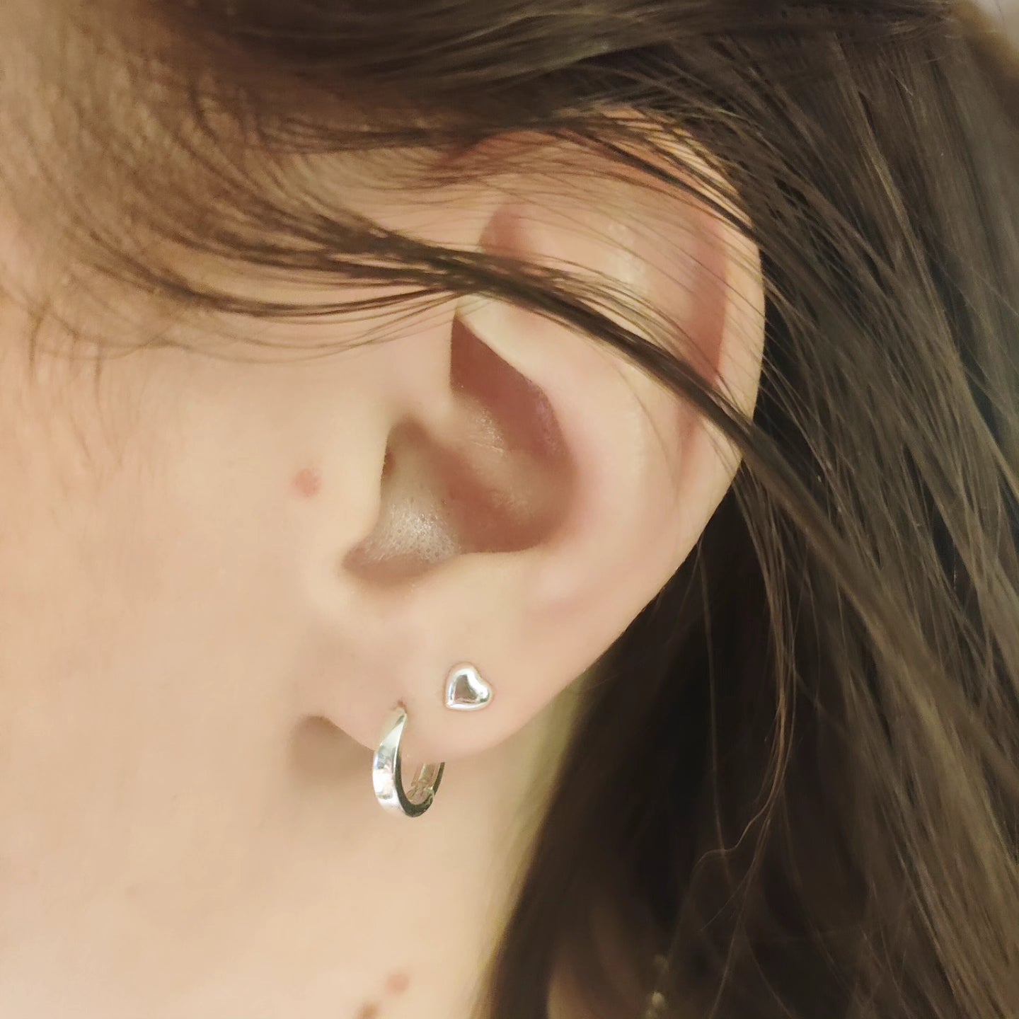 Solid Heart Stud Earrings