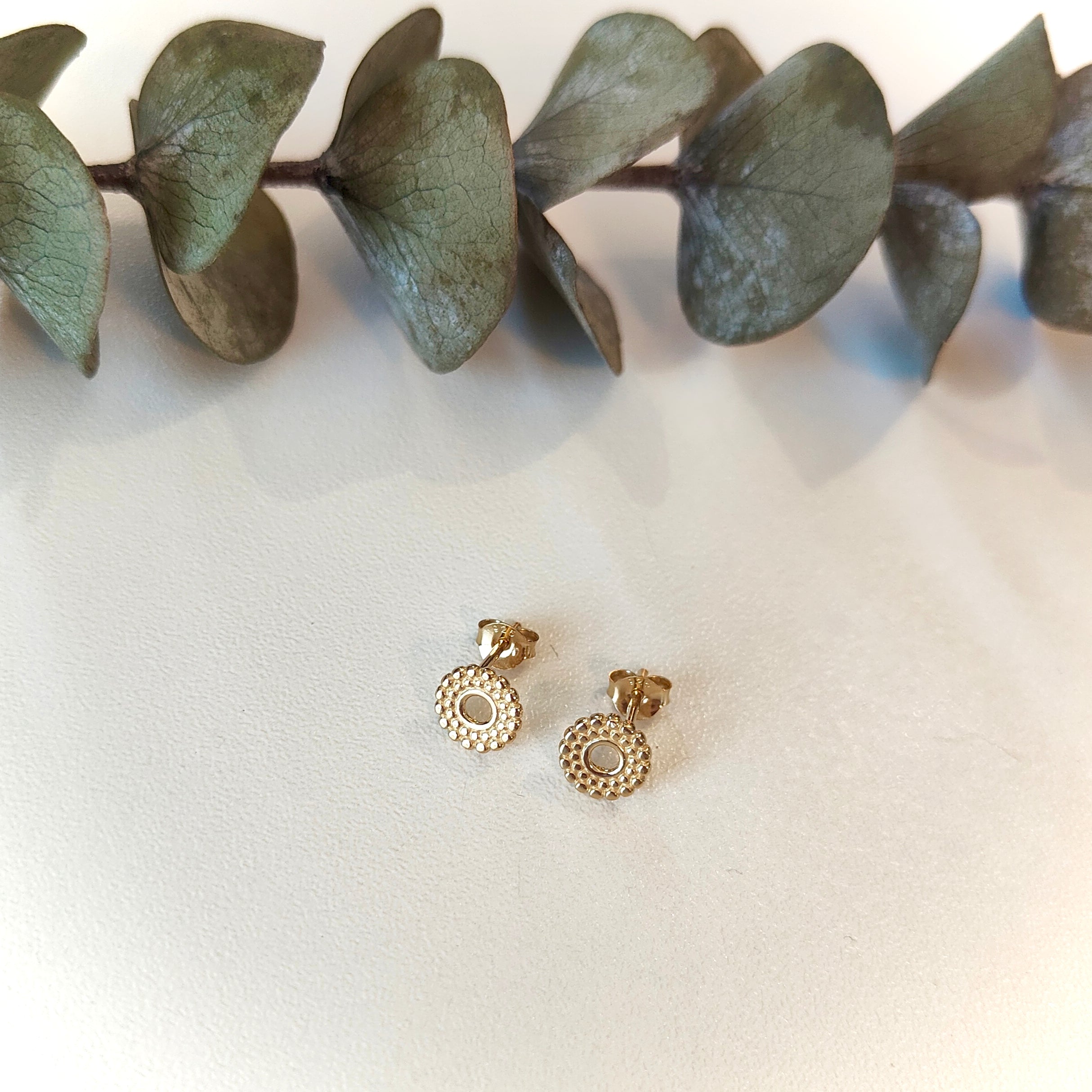 Beaded Circle Studs