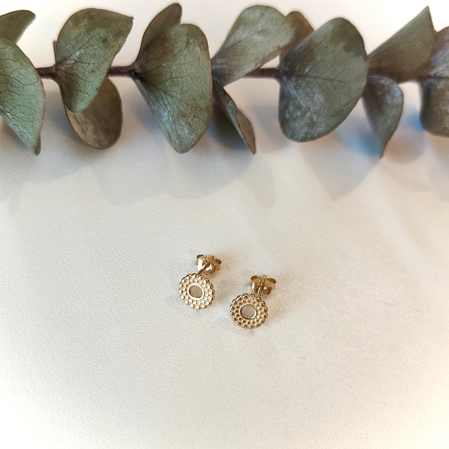 Beaded Circle Studs