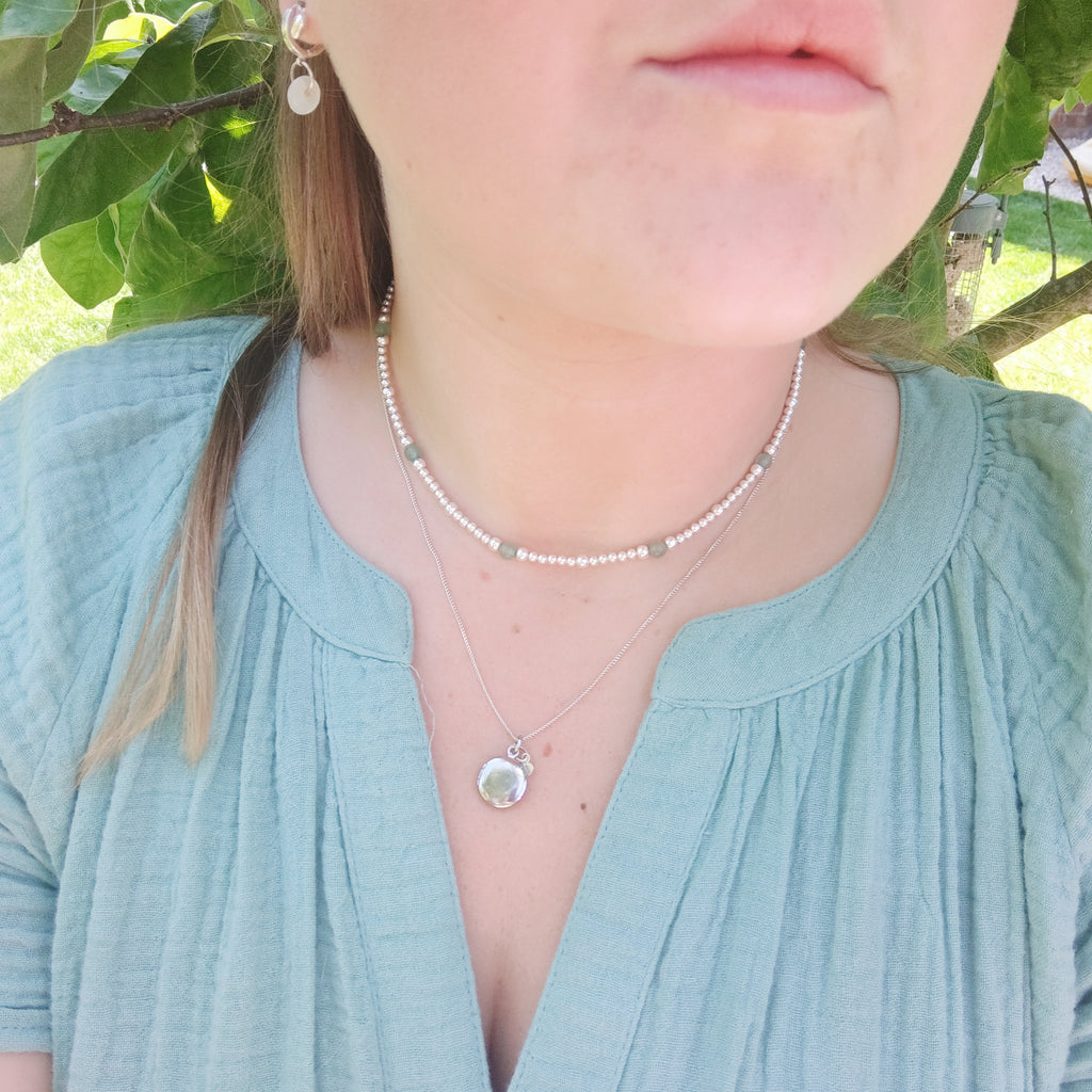 Aventurine Collarbone Necklace