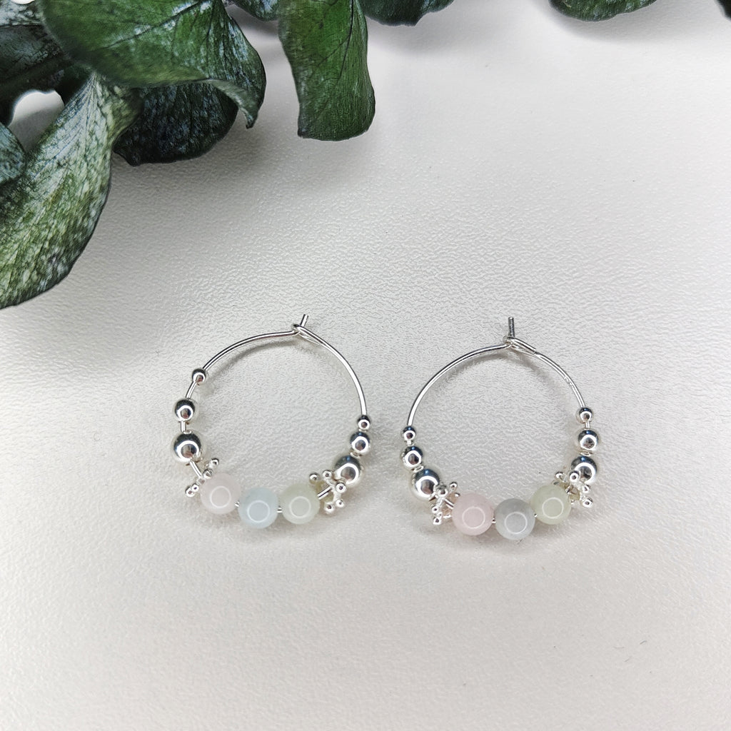 Pastel Princess Midi Hoop Earrings