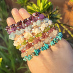 Pink Tourmaline Cluster Bracelet