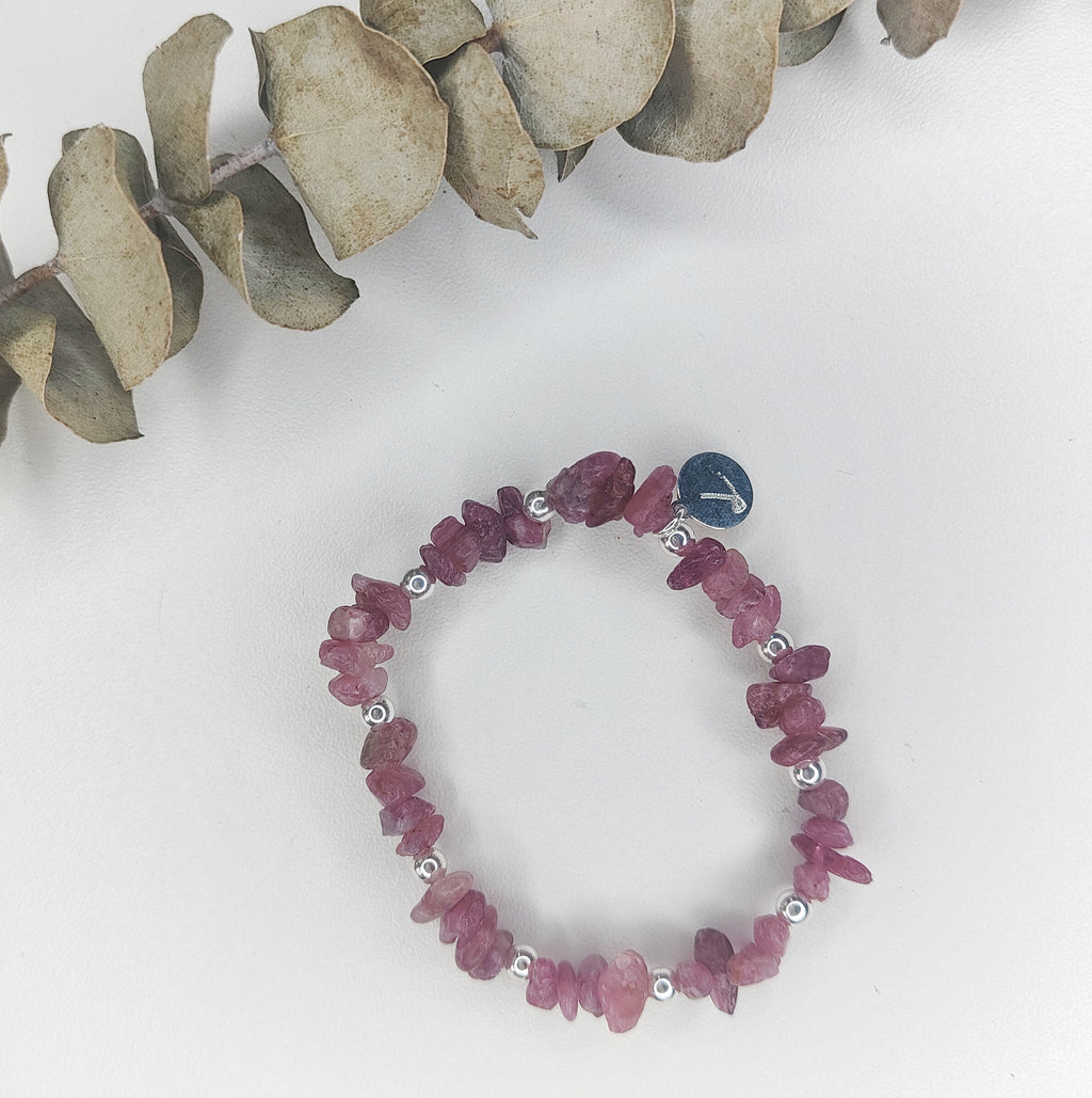 Pink Tourmaline Cluster Bracelet