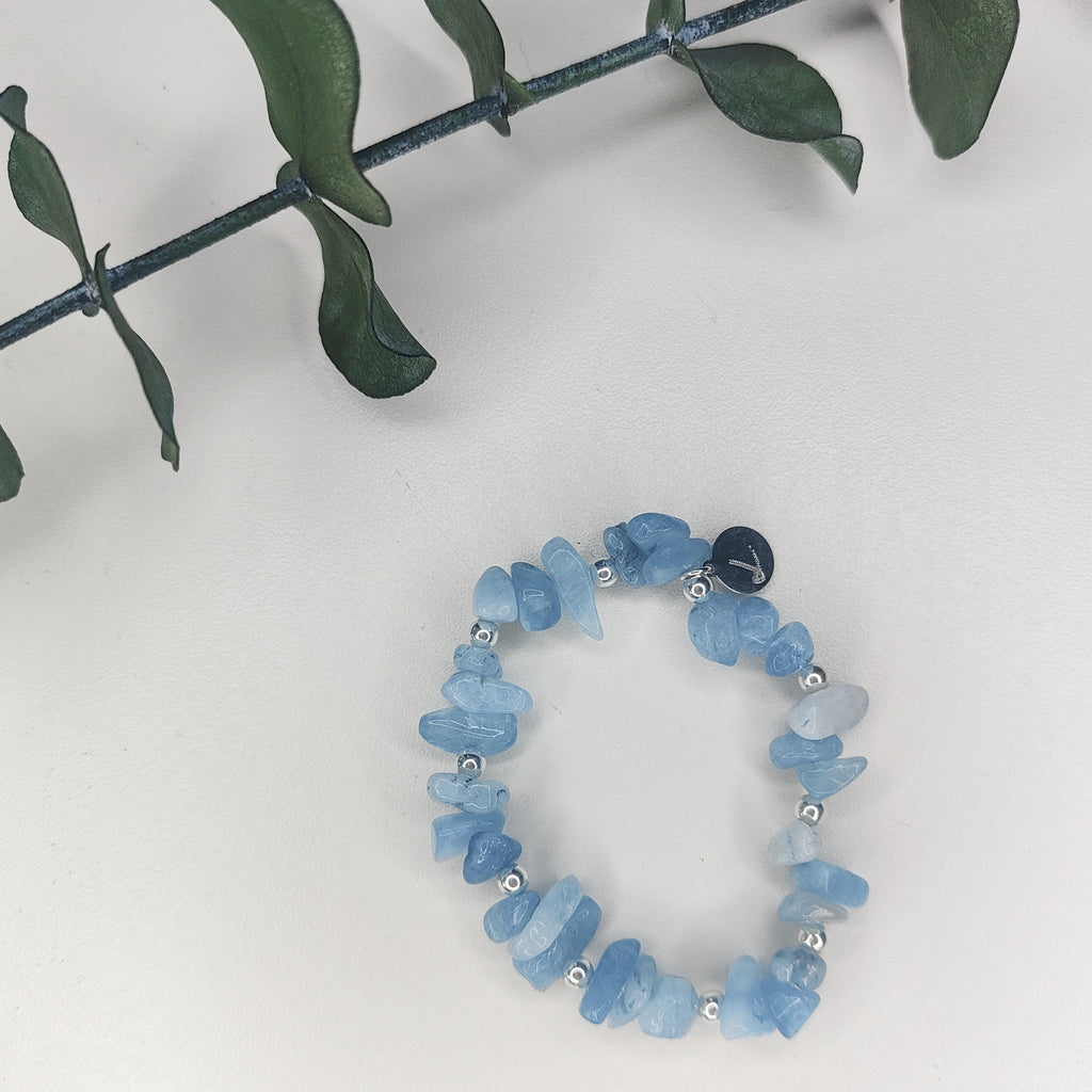 Aquamarine Cluster Bracelet