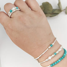 Load image into Gallery viewer, Pearl and Turquoise Ring
