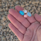 Mini Pink Opal Cabochon Ring