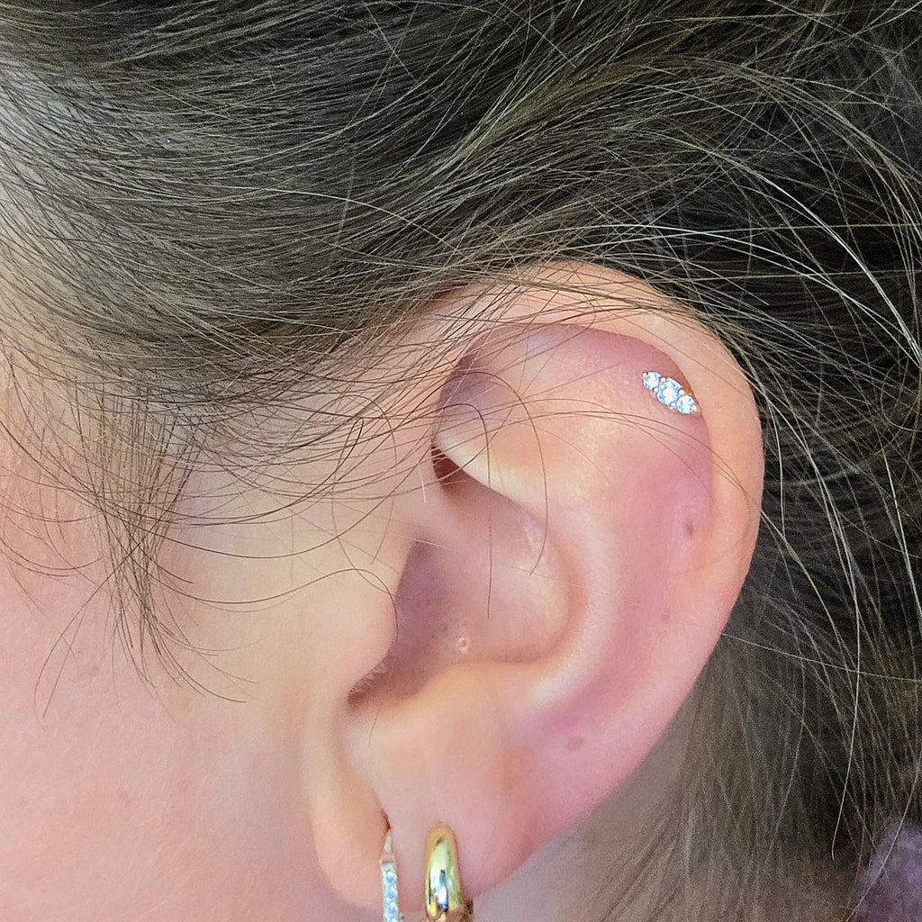 Handcrafted Marquise Cartilidge Stud earrings by Lae Jewellery - image 3