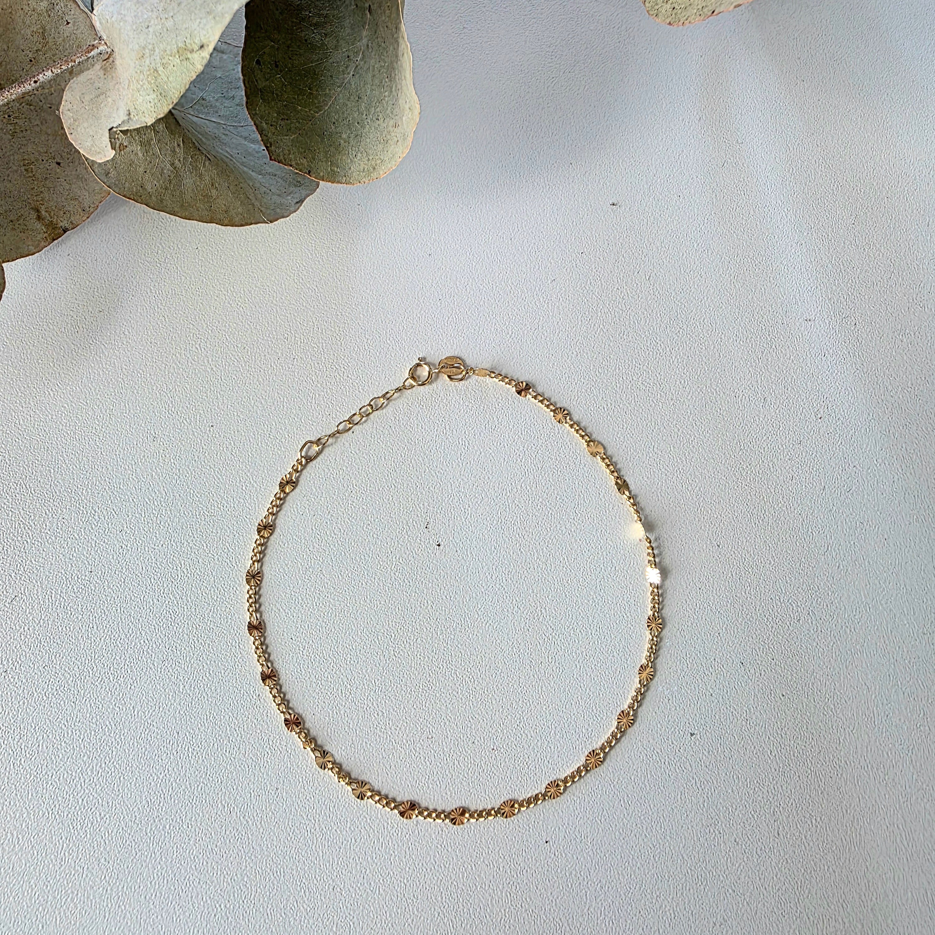 Gold Filled Sunbeam Anklet