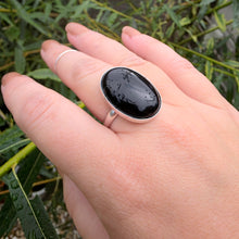Load image into Gallery viewer, Large Black Onyx Cabochon Ring
