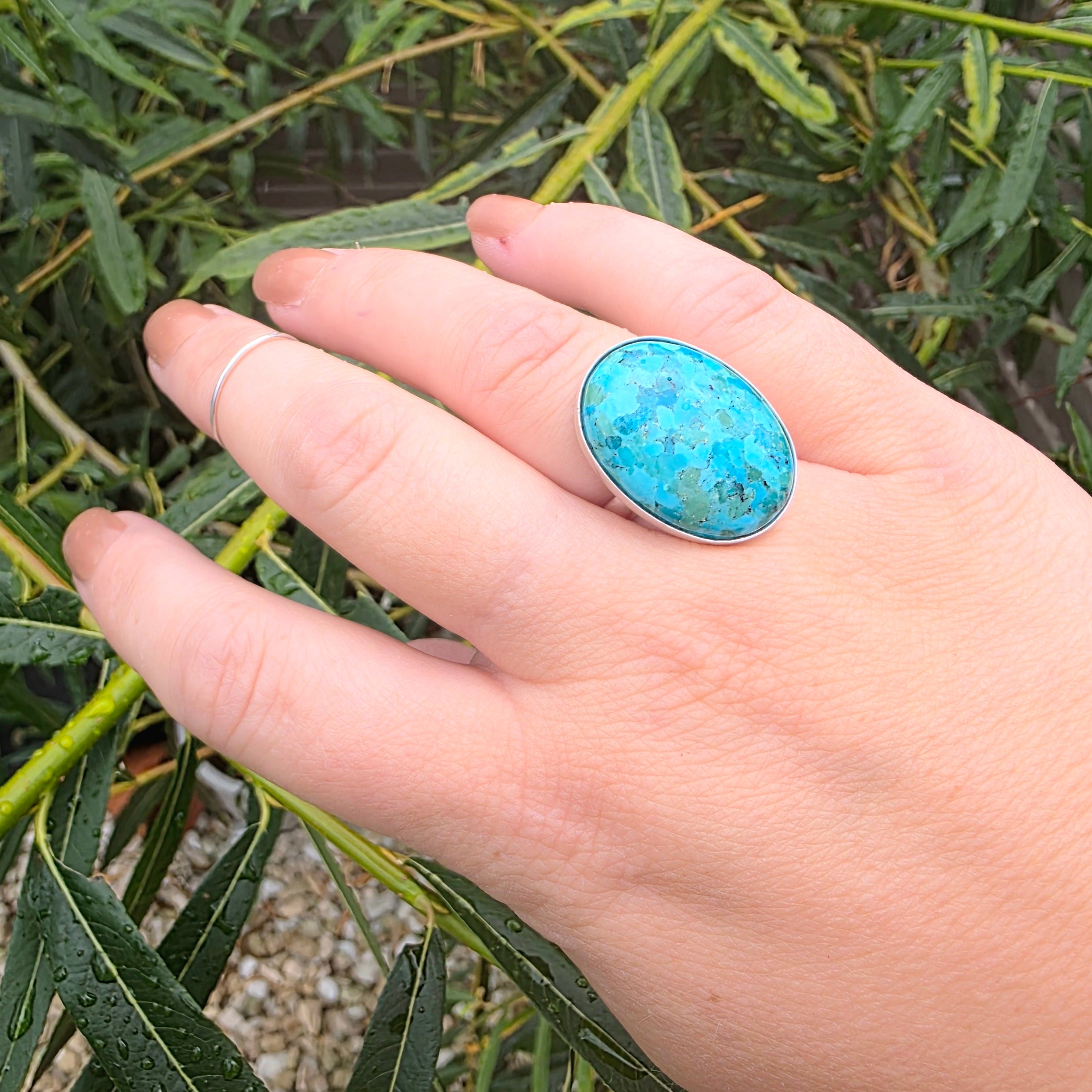 Large Turquoise Cabochon Ring