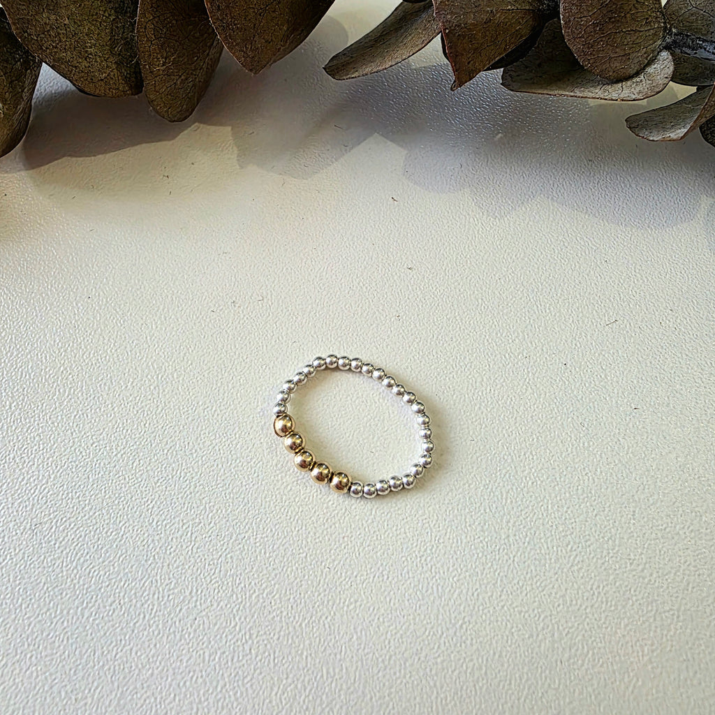 Statement Gold Mixed Metal Ring