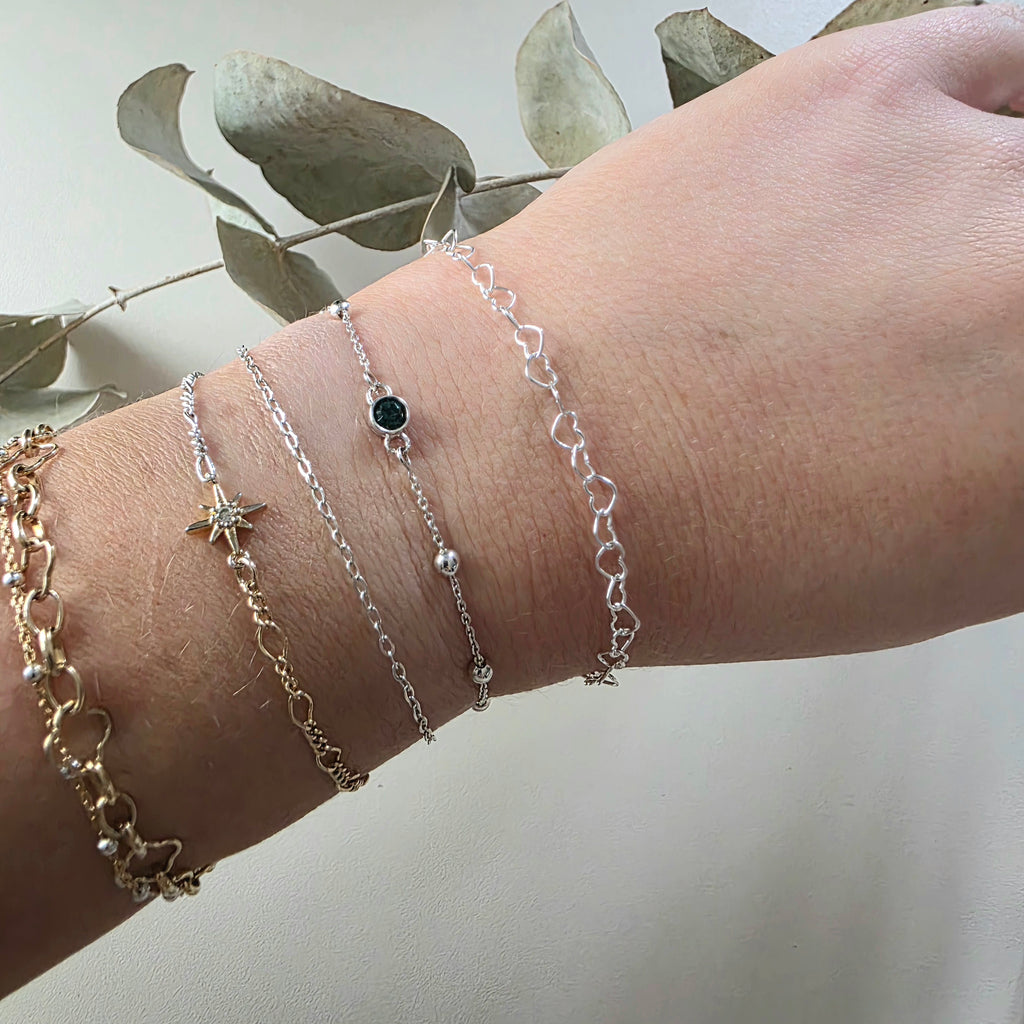 Small Boho Heart Bracelet