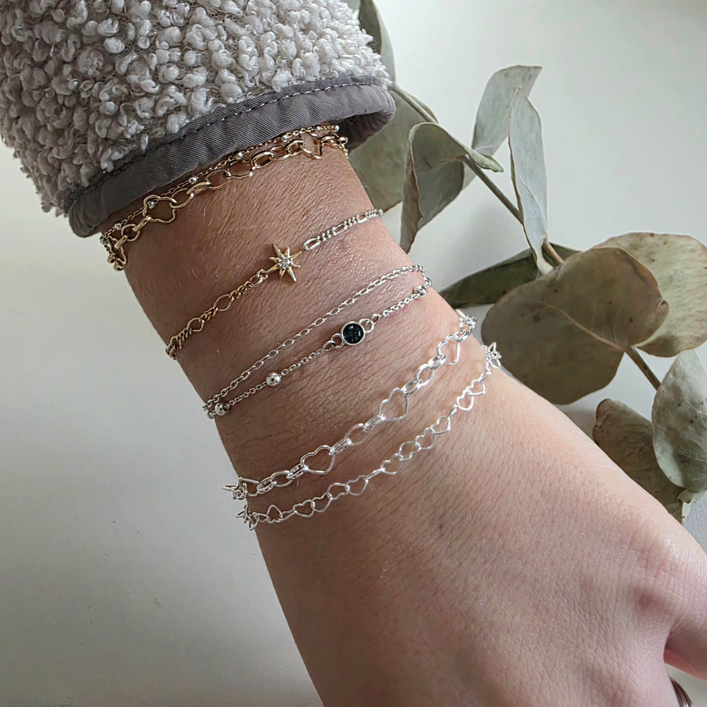 Small Boho Heart Bracelet