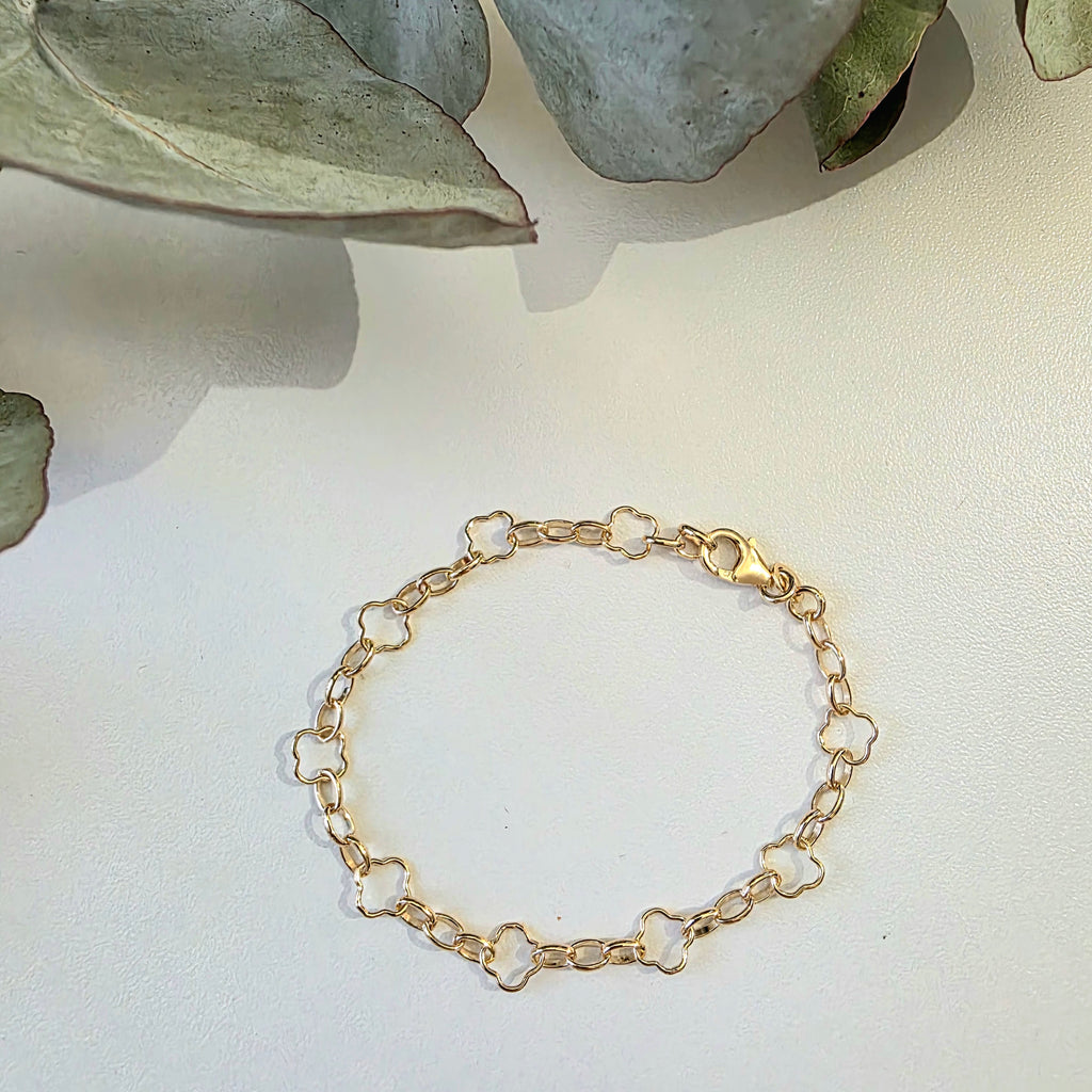 Gold Boho Clover Bracelet