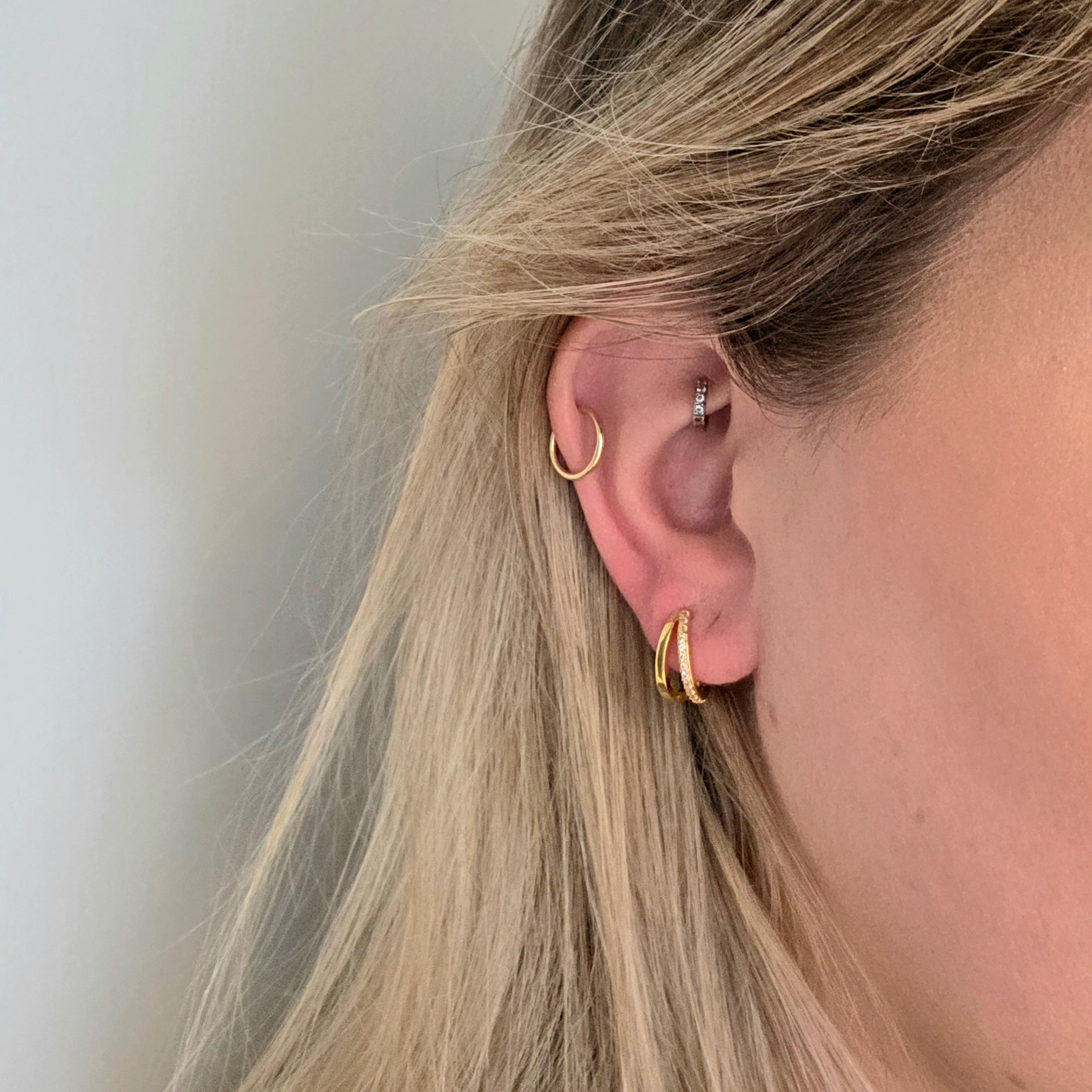 Double Huggie Earring