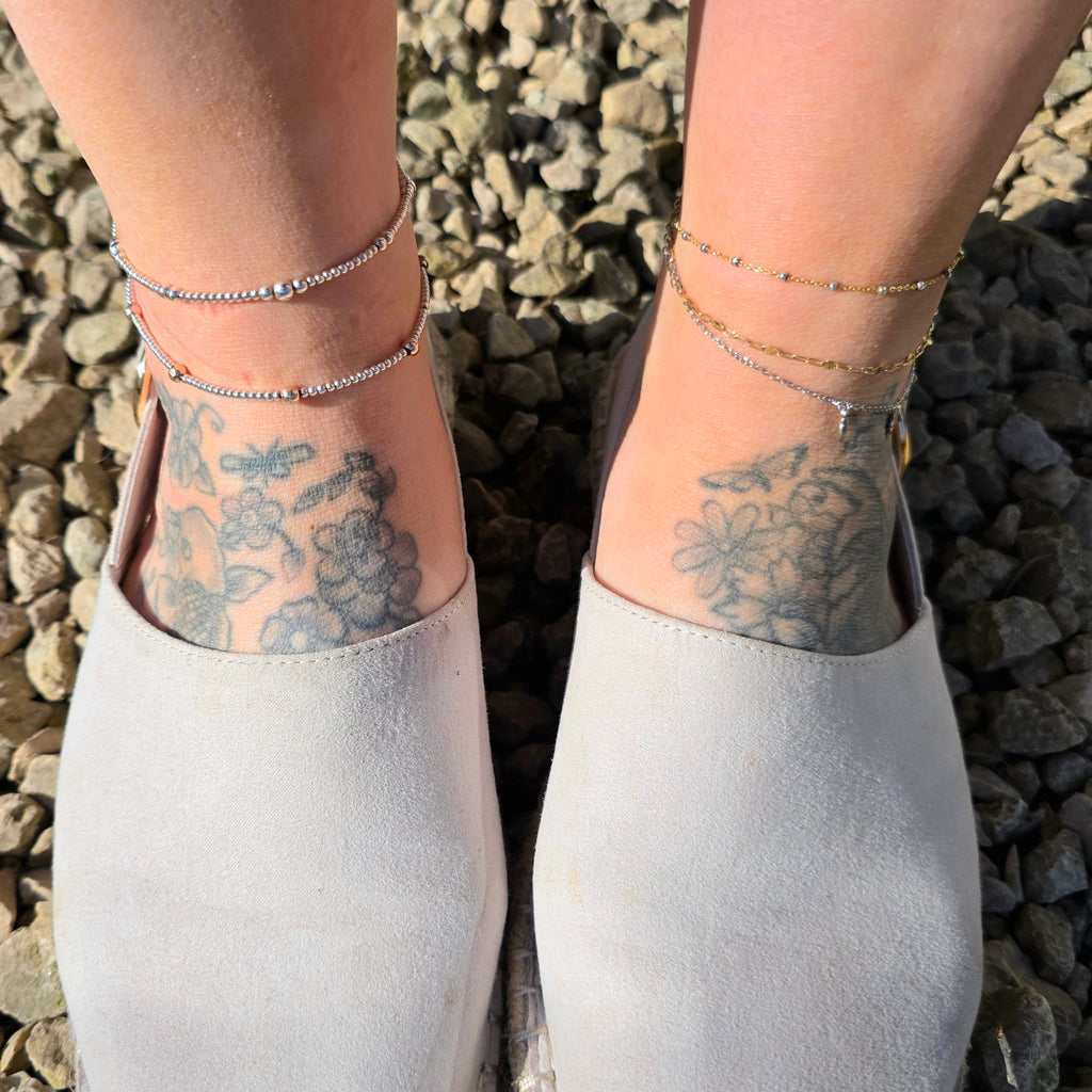 Gold Filled Boho Satellite Anklet