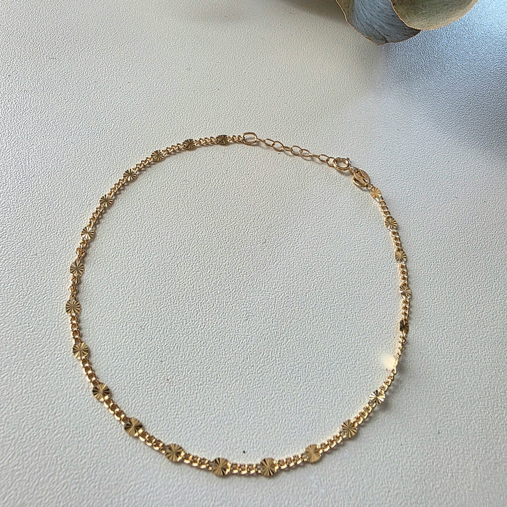 Gold Filled Sunbeam Anklet