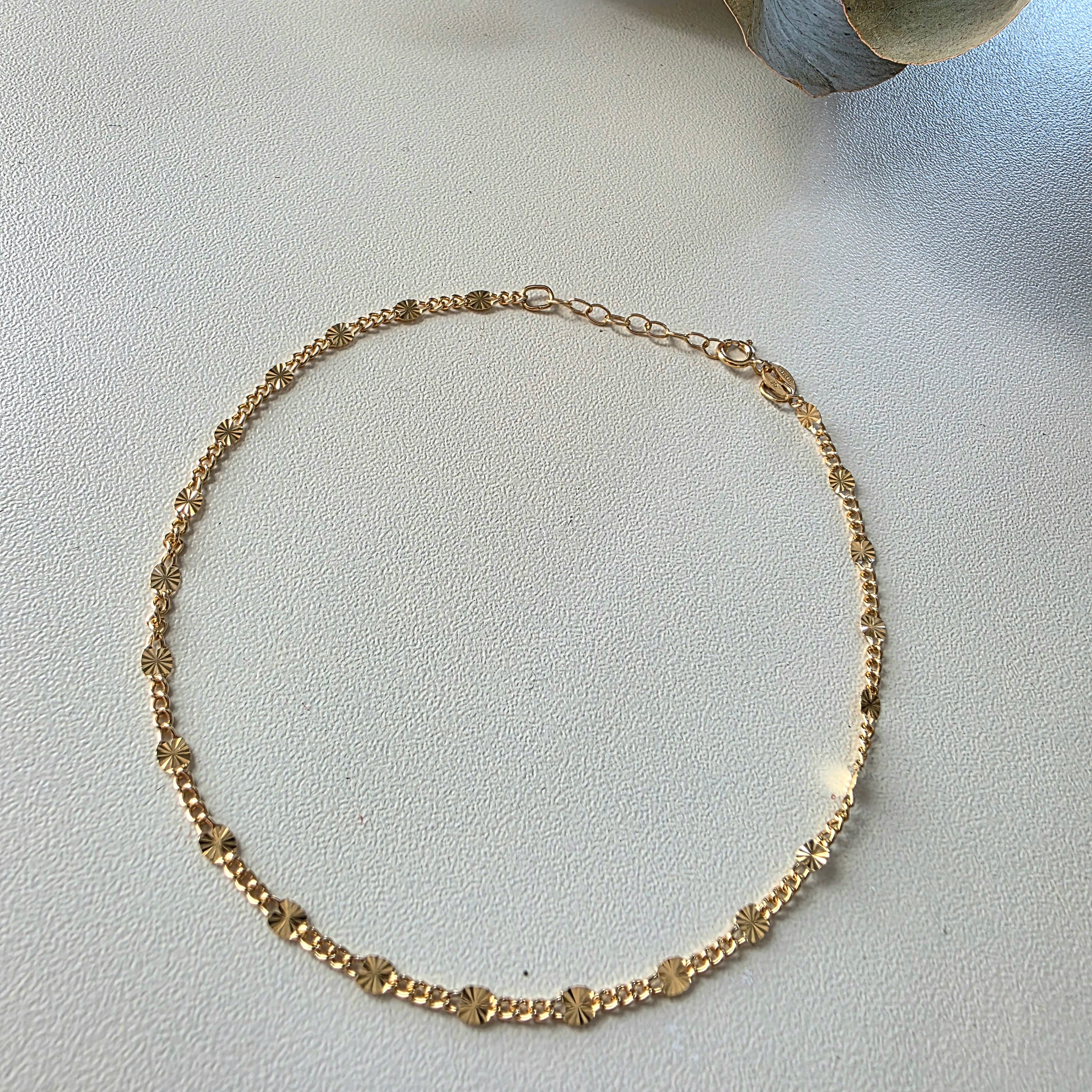 Gold Filled Sunbeam Anklet