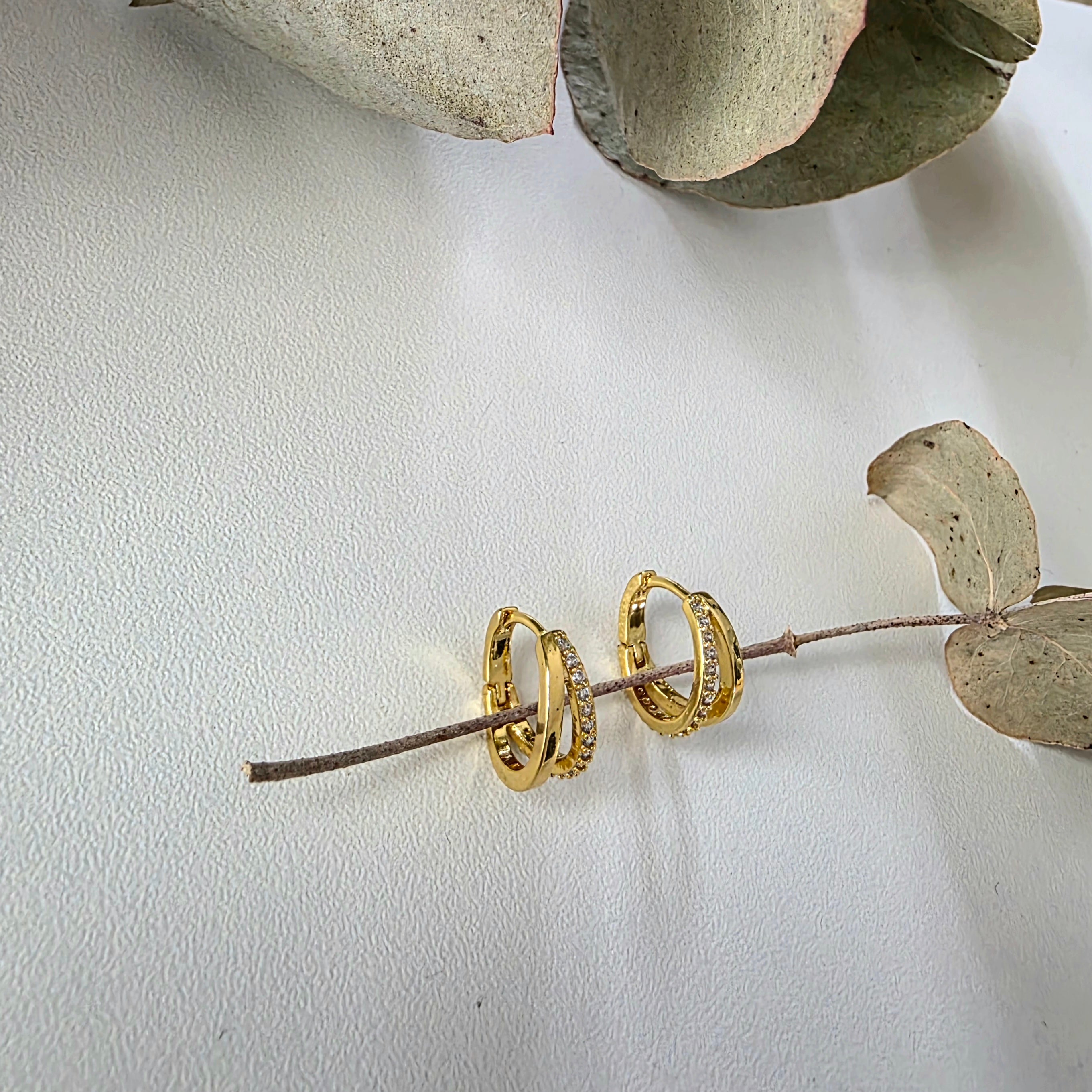 Double Huggie Earrings