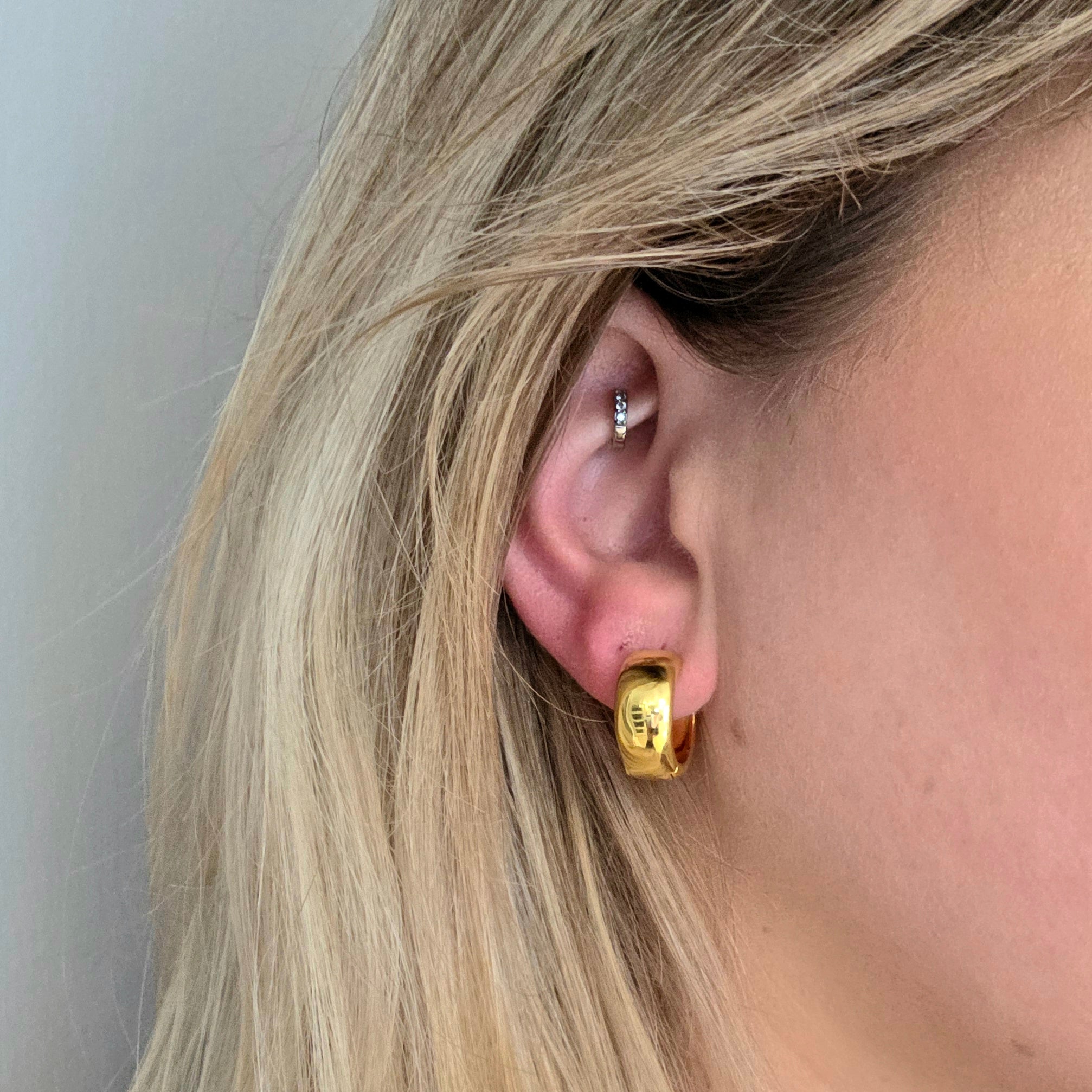 Chunky Huggie Earrings