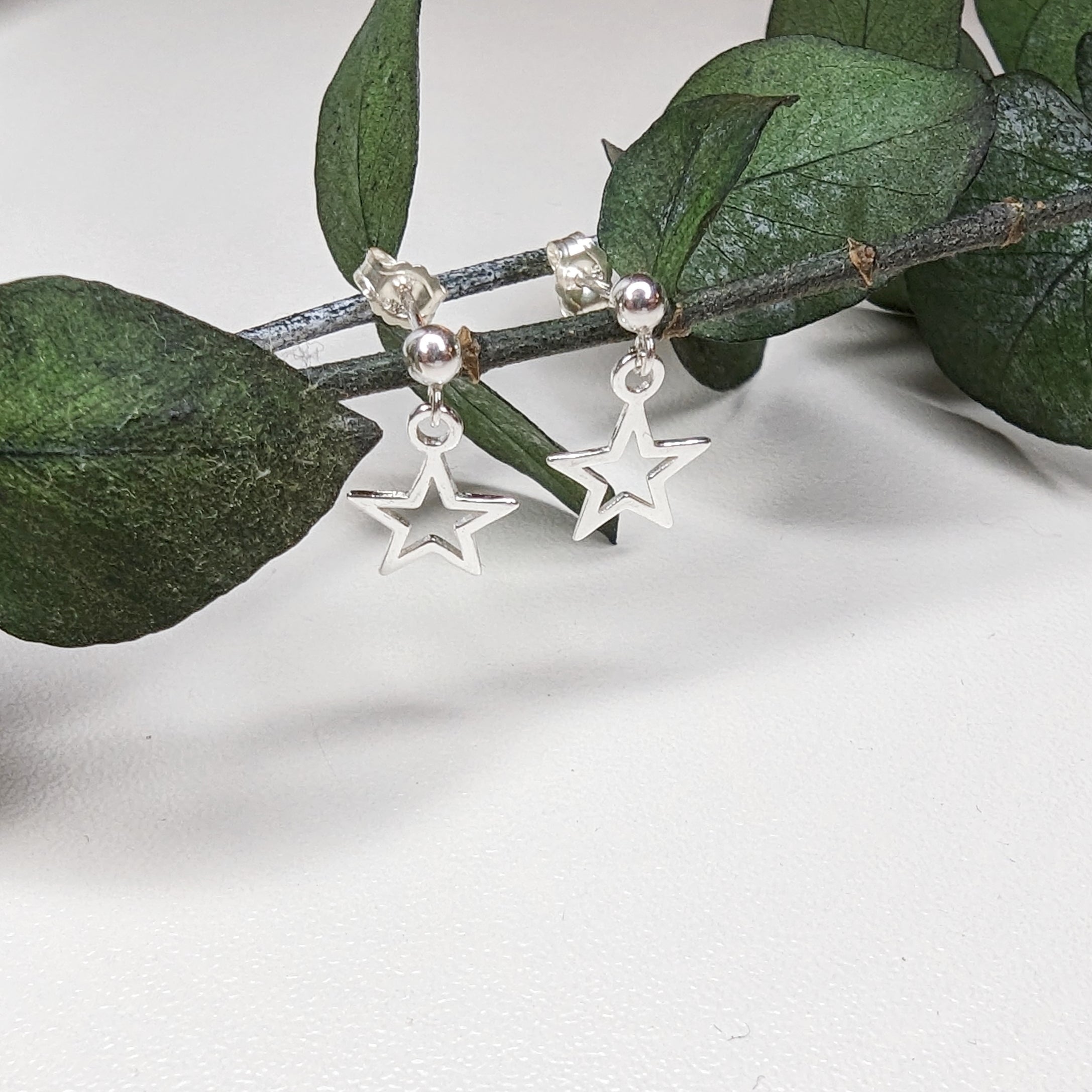 Hollow Star French Stud Earrings