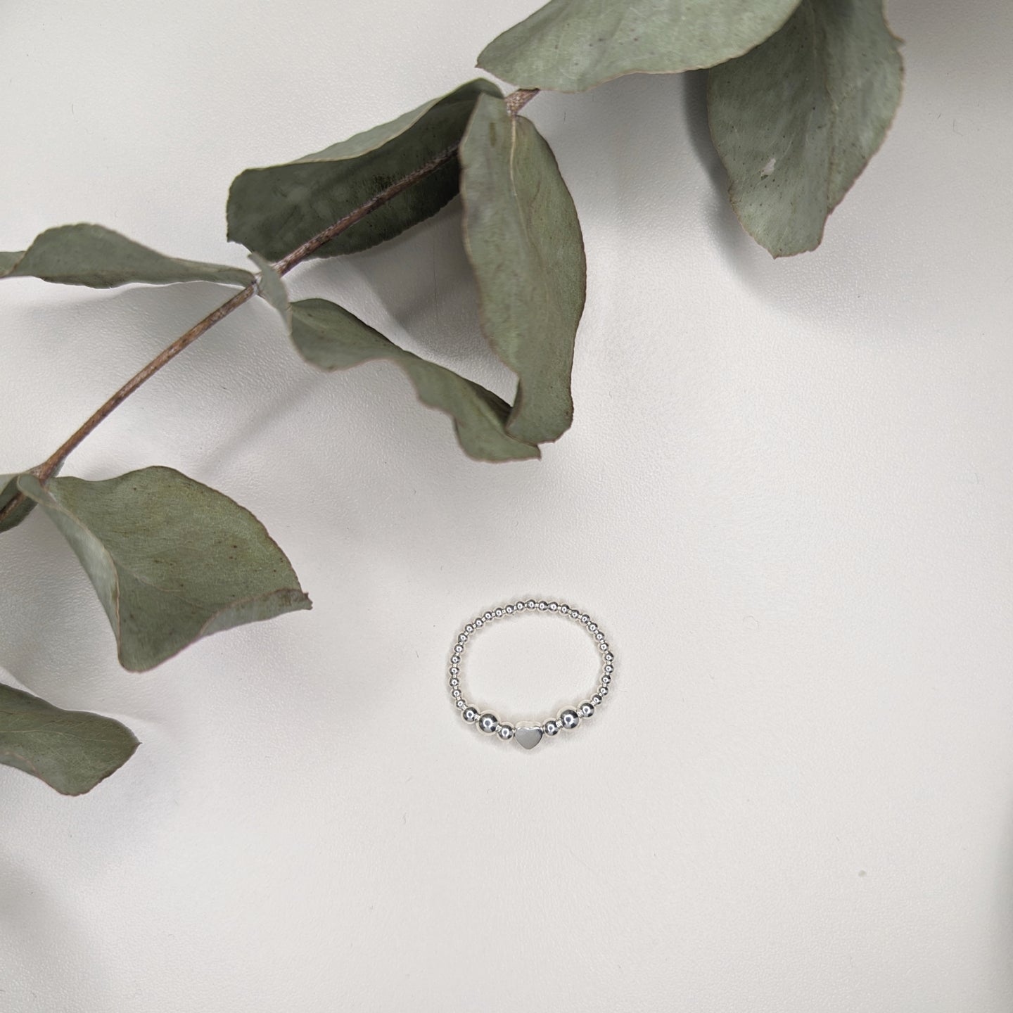 Mini Bead Love Stacker Ring