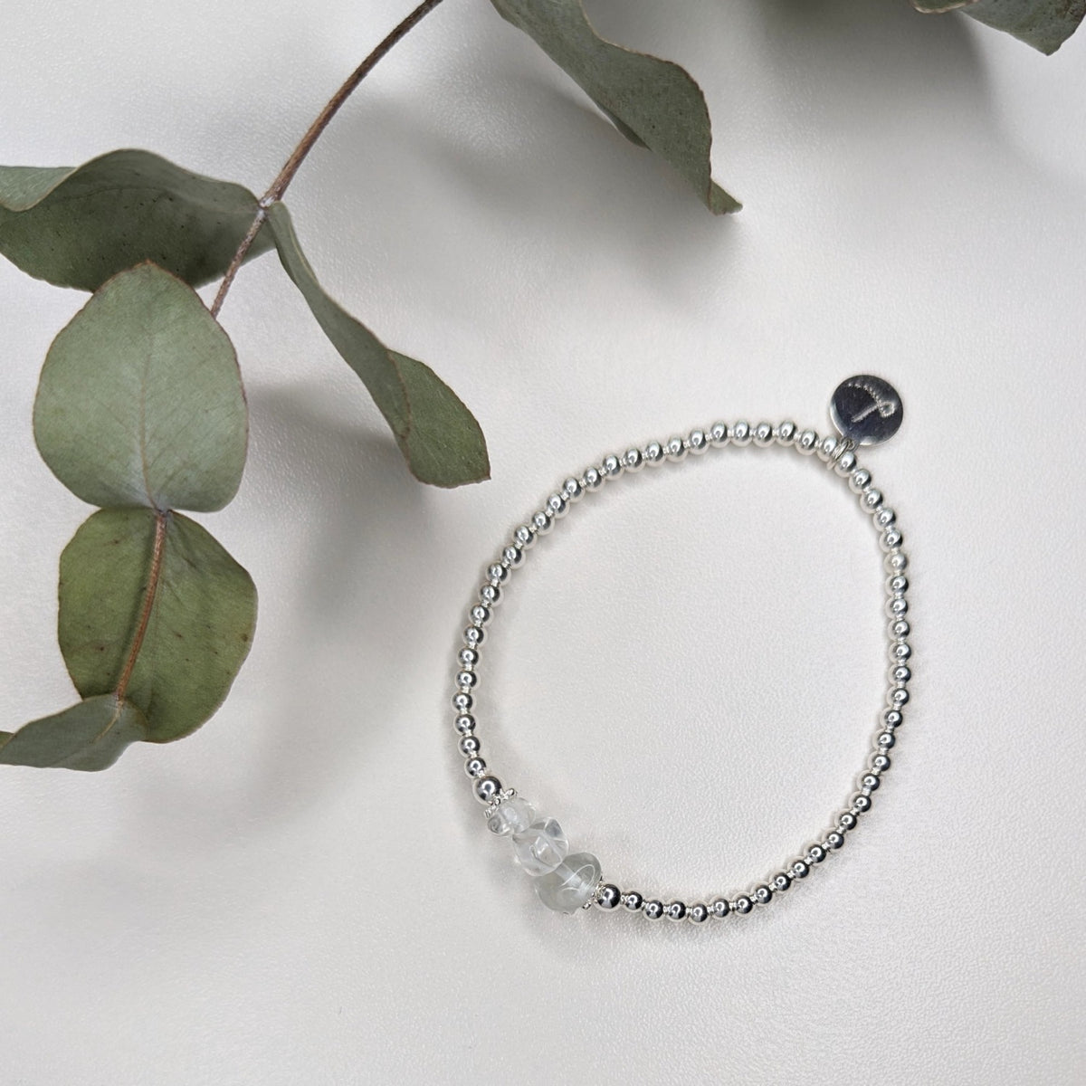 Beaded (style A) bracelet in sterling silver